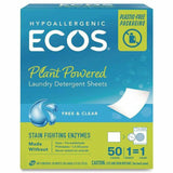 ECOS PRO Liquidless Laundry Detergent Sheets, 50 Sheets/Pack, 10/Carton (EOP953710) Case of 10