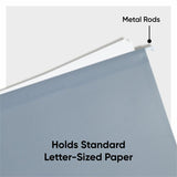 Smead 1/5 Tab Cut Letter Hanging Folder, 8½" x 11", 1/2" Expansion, Assorted Tab Position, Assorted, 100 Sheets Capacity, 12/Pack (SMD10524) Pack of 12
