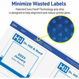 Avery Matte White 3"x3" Square Labels, 3" x 3", Permanent Adhesive, Laser, Inkjet, Paper, 6/Sheet, 150/Pack (AVE05659) Pack of 150