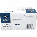Business Source 6-slot Inclined Desk Step Sorter, 6.50" Height x 8" Width x 7.75" Depth, White (BSN11874) Each