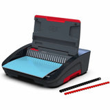 GBC CB25E CombBind Electric Punch and Bind Machine, 5.4" x 18.4" x 15.8", Black, Red, 500 Sheet(s) Bind (GBC200027) Each