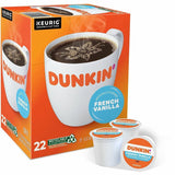 Dunkin' K-Cup, Pod French Vanilla Coffee, Medium, 22 K-Cup, Kosher, 4/Carton (GMT1268CT) Case of 88