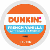 Dunkin' K-Cup, Pod French Vanilla Coffee, Medium, 22 K-Cup, Kosher, 4/Carton (GMT1268CT) Case of 88