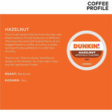 Dunkin' Donuts Donuts K-Cup Hazelnut Coffee, Medium, 22 K-Cup, Hazelnut, Original Blend, 4/Carton (GMT1270CT) Case of 88