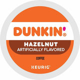 Dunkin' Donuts Donuts K-Cup Hazelnut Coffee, Medium, 22 K-Cup, Hazelnut, Original Blend, 4/Carton (GMT1270CT) Case of 88