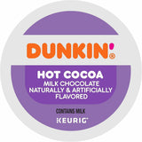 Dunkin' K-Cup, Pod Milk Chocolate Hot Cocoa, 22 K-Cup, Kosher, 4/Carton (GMT1261CT) Case of 88