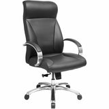 Lorell Pike High Back Executive Chair, High Back, Black, Polyurethane, Armrest (LLR63310) Each