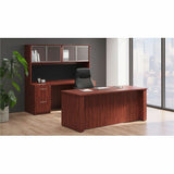 Lorell Fuerte Executive/Conference High-Back Chair with Polished Aluminum Arms, High Back, Black (LLR63305) Each