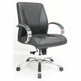 Lorell Pike Mid-Back Executive Chair, Mid Back, Black, Polyurethane, Armrest (LLR63311) Each