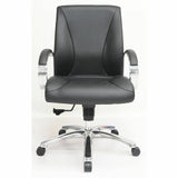 Lorell Pike Mid-Back Executive Chair, Mid Back, Black, Polyurethane, Armrest (LLR63311) Each