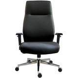 Lorell Fuerte Executive High-Back Chair with Adjustable Arms, High Back, Black (LLR63300) Each