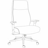 Lorell Fuerte Executive High-Back Chair with Adjustable Arms, High Back, Black (LLR63300) Each