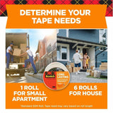 Scotch Long-Lasting Storage Packing Tape, 54.60 yd Length x 1.88", Transparent, 4/Pack (MMM3650LR44GC) Pack of 4