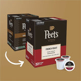 Peet's K-Cup French Roast Coffee, Dark, 22 K-Cup, 4/Carton (GMT2405CT) Case of 88
