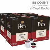 Peet's K-Cup House Blend Coffee, Dark, 22 K-Cup, 4/Carton (GMT2410CT) Case of 88