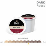 Peet's K-Cup House Blend Coffee, Dark, 22 K-Cup, 4/Carton (GMT2410CT) Case of 88