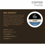 Peet's K-Cup Big Bang Coffee, Medium, 22 K-Cup, 4/Carton (GMT2407CT) Case of 88