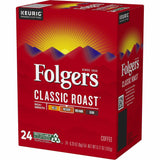 Folger K-Cup Classic Roast Coffee, American, Medium, 24 K-Cup, 4/Carton (GMT7456CT) Case of 96