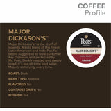 Peet's K-Cup Major Dickason's Blend Coffee, Dark, 22 K-Cup, 4/Carton (GMT2403CT) Case of 88