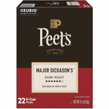 Peet's K-Cup Major Dickason's Blend Coffee, Dark, 22 K-Cup, 4/Carton (GMT2403CT) Case of 88