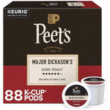 Peet's K-Cup Major Dickason's Blend Coffee, Dark, 22 K-Cup, 4/Carton (GMT2403CT) Case of 88