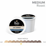 Peet's K-Cup Cafe Domingo Coffee, Medium, 22 K-Cup, 4/Carton (GMT2404CT) Case of 88