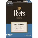 Peet's K-Cup Cafe Domingo Coffee, Medium, 22 K-Cup, 4/Carton (GMT2404CT) Case of 88