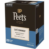 Peet's K-Cup Cafe Domingo Coffee, Medium, 22 K-Cup, 4/Carton (GMT2404CT) Case of 88