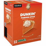 Dunkin' Donuts Donuts K-Cup Pumpkin Spice Coffee, Medium, 22 K-Cup, 4/Carton (GMT7596CT) Case of 88