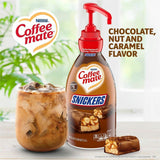 Coffee mate Liquid Pump Flavored Creamer, 50.72 fl oz (1.50 L), Snickers, Chocolate, Nut, Caramel Flavor, 300 Serving, 2/Carton (NES97955CT) Case of 2