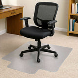 Floortex Cleartex TrYlok Chair Mat, 53" x 45", Clear, Carpeted Floor, Chair, Indoor, Low Pile, Lipped (FLRNRCMFLVT0004) Each