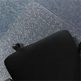 Floortex Cleartex TrYlok Chair Mat, 53" x 45", Clear, Carpeted Floor, Chair, Indoor, Low Pile, Lipped (FLRNRCMFLVT0004) Each