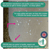 Floortex Cleartex TrYlok Chair Mat, 53" x 45", Clear, Carpeted Floor, Chair, Indoor, Low Pile, Lipped (FLRNRCMFLVT0004) Each
