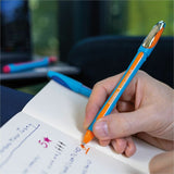 Schneider Slider Memo XB Ballpoint Pen, Black, Red, Blue, Violet, Pink, Orange Ink, Rubberized Barrel, Stainless Steel Tip (RED150296) Each