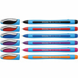 Schneider Slider Memo XB Ballpoint Pen, Black, Red, Blue, Violet, Pink, Orange Ink, Rubberized Barrel, Stainless Steel Tip (RED150296) Each