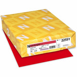 Astrobrights Colored Paper, 8½" x 11 ft, 24 lb Basis Weight, Red, 10 Reams/Carton (WAU22551CT) Case of 5000