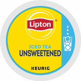 Lipton Lipton Unsweetened Iced Black Tea Black Iced Tea K-Cup, Pod, 24 K-Cup, Caffeinated, 4/Carton (GMT0543CT) Case of 96
