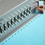 GBC CombBind CB25E Pro Punch/Bind Machine, 9.9" x 15.4" x 13.9", Gray, 500 Sheet(s) Bind, 25 Punch (GBC200002) Each