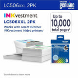 Brother LC506XXL2PKS Original Super High Yield Inkjet Ink Cartridge, 5000 Pages Each, Black, 2/Pack (BRTLC506XXL2PKS) Pack of 2