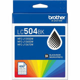 Brother Original Standard Yield Inkjet Ink Cartridge, Black, 600 Pages (BRTLC504BKS) Each