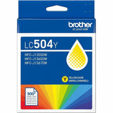 Brother Original Standard Yield Inkjet Ink Cartridge, Yellow, 500 Pages (BRTLC504YS) Each