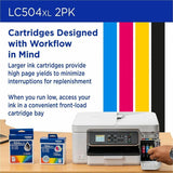 Brother Original High Yield Inkjet Ink Cartridge, Black, Twin-pack, 3,000 pages, 2/Pack (BRTLC504XL2PKS) Pack of 2