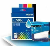 Brother Original Standard Yield Inkjet Ink Cartridge, Cyan, 900 Pages (BRTLC506CS) Each