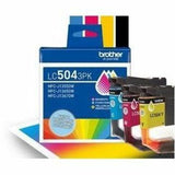 Brother Original Standard Yield Inkjet Ink Cartridge, Cyan, Magenta, Yellow, 500 Pages, 3/Pack (BRTLC5043PKS) Pack of 3