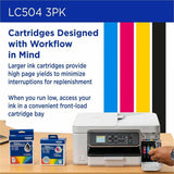 Brother Original Standard Yield Inkjet Ink Cartridge, Cyan, Magenta, Yellow, 500 Pages, 3/Pack (BRTLC5043PKS) Pack of 3