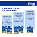 Brother Original Standard Yield Inkjet Ink Cartridge, Cyan, Magenta, Yellow, 500 Pages, 3/Pack (BRTLC5043PKS) Pack of 3