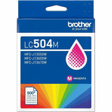Brother Original Standard Yield Inkjet Ink Cartridge, Magenta, 500 pages (BRTLC504MS) Each