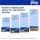 Brother TN637M Original Ultra High Yield Laser Toner Cartridge, Magenta, 10000 Pages (BRTTN637M) Each