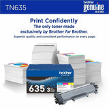 Brother TN635 Original Standard Yield Laser Toner Cartridge, 1800 Pages, Cyan, Magenta, Yellow, 3/Pack (BRTTN6353PK) Pack of 3