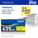 Brother TN635XXLY Original Super High Yield Laser Toner Cartridge, Yellow, 6,500 pages (BRTTN635XXLY) Each